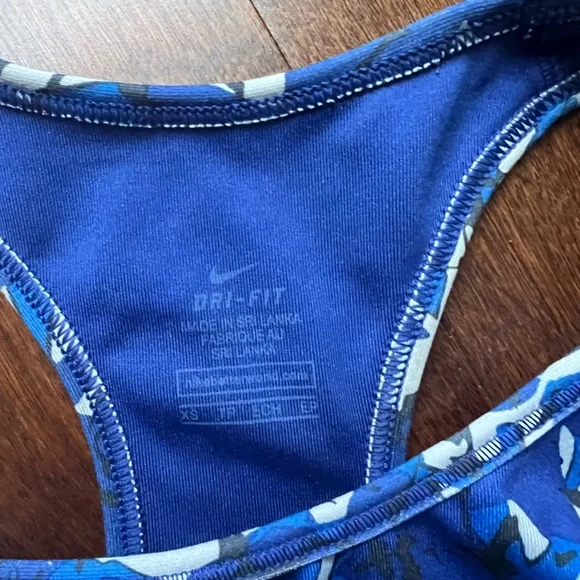 Nike Blue Camouflage Sports Bra XS - Picture 4 of 4